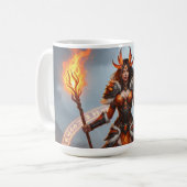 Mystischer Feuerschamane-Mug Kaffeetasse (Vorderseite Links)