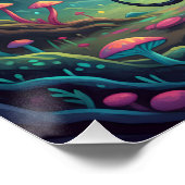 Mystischer FlügelElefant im verzauberten Wald Poster (Ecke)