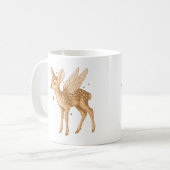 Mystischer Flügelhirsch Cottagecore Kaffeetasse (Vorderseite Links)
