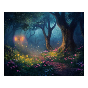 Mystischer Forstweg Poster
