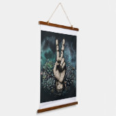 Mystischer Frieden Wandteppich Mit Holzrahmen (Gewinkelt)