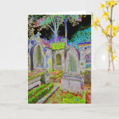 Mystischer Friedhof - leere Karte (Gelbe Blume)