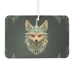 Mystischer Fuchs mit stechenden roten Augen Autolufterfrischer