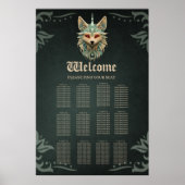 Mystischer Fuchs mit stechenden roten Augen Poster (Vorne)