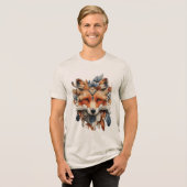Mystischer Fuchs Tri-Blend Shirt (Vorderseite voll)