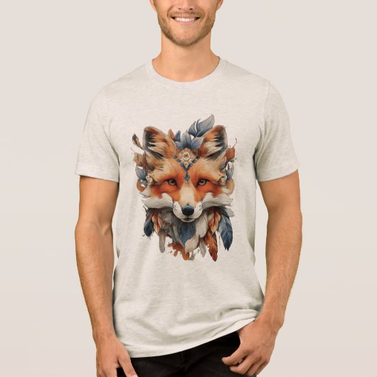 Mystischer Fuchs Tri-Blend Shirt (Vorderseite)