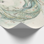 Mystischer Fuchsdrache Wasserfarbenkunst (1) Geschenkpapier (Ecke)