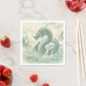 Mystischer Fuchsdrache Wasserfarbenkunst (2) Serviette (Beispiel)