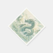 Mystischer Fuchsdrache Wasserfarbenkunst (2) Serviette (Ecke)