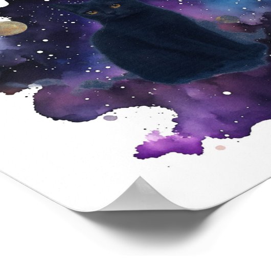 Mystischer Geist der Himmelskatze Poster (Ecke)