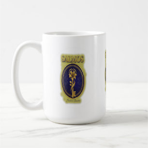Mystischer goldener Schlüssel & Blühen: Elegantes Kaffeetasse
