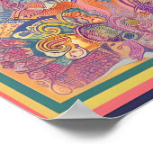 Mystischer Göttinnen-Kunstprint psychedelischer Ma Poster (Ecke)