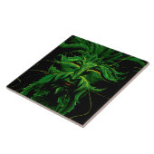 Mystischer Greenman Waldgeist Blatt Gesicht Fantas Fliese (Seite)