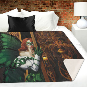 Mystischer Grüner Keltischer Feen-Geheimer-Passwor Sherpadecke