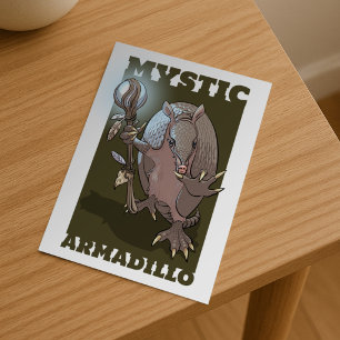 Mystischer Gürteltier-Charakter-Design nur zum Spa Postkarte