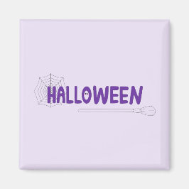 Mystischer Halloween-Besenginster und zarte Web-De Magnet