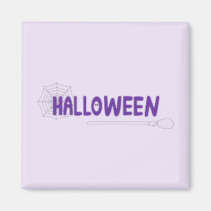 Mystischer Halloween-Besenginster und zarte Web-De Magnet