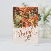 Mystischer Herbstfall Dankeskarte (Stehend Vorderseite)