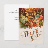 Mystischer Herbstfall Dankeskarte (Vorne/Hinten)