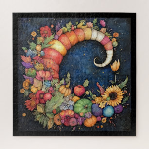 Mystischer Herbstmond Füllhorn Puzzle