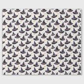Mystischer Hexenhut & Sterne Halloween  Geschenkpapier (Flach)