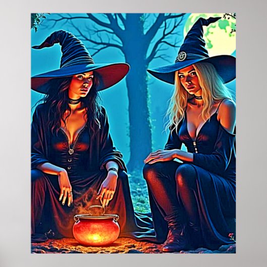 Mystischer Hexenkessel-Zauber Poster (Vorne)