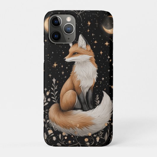 Mystischer Himmelsfox und Blume Case-Mate iPhone Hülle (Rückseite)