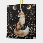 Mystischer Himmelsfox und Blume Keramikornament (Links)