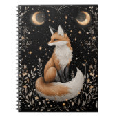Mystischer Himmelsfox und Blume Notizblock (Vorderseite)