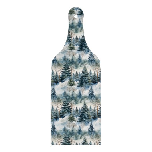 Mystischer Immergrüner Wald Schneidebrett (Vorderseite)