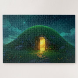 Mystischer irischer Feenhügel-Jigsaw-Puzzle Puzzle