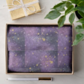 Mystischer Jeden Anlaß Lila Gold-Glitzern-Stars Seidenpapier (Geschenk)