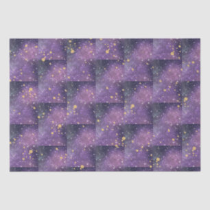 Mystischer Jeden Anlaß Lila Gold-Glitzern-Stars Seidenpapier