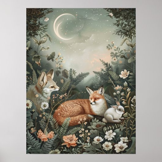 Mystischer Kern | Whimsical Natureposter Poster (Vorne)