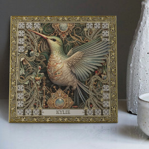 Mystischer Kolibri-Stammesjuwel-Tribut Fliese