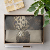 Mystischer Krieger und seine Geparden Seidenpapier (Geschenk)