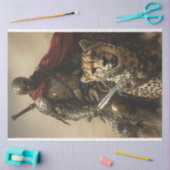 Mystischer Krieger und seine Geparden Seidenpapier (Basteln)