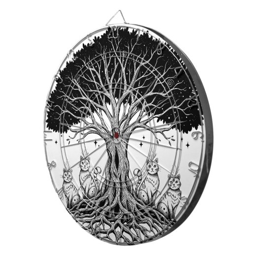 mystischer Lebensbaum Dartscheibe (Vorderseite rechts)