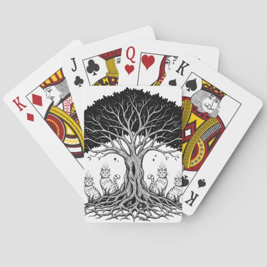mystischer Lebensbaum Spielkarten (Rückseite)