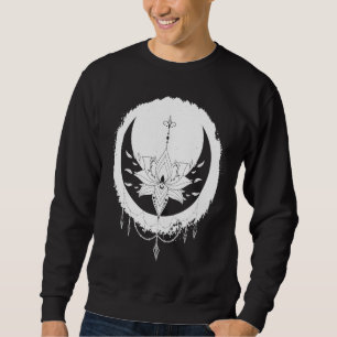 Mystischer Lotus Astrologischer Himmelsmond Sweatshirt