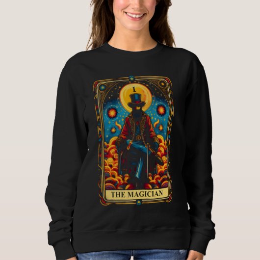 Mystischer Magier der Tarot Card Sweatshirt (Vorderseite)