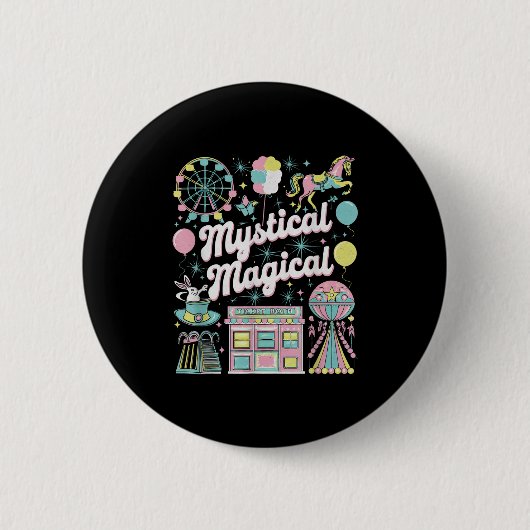 Mystischer Magischer Retro-Ästhetik-Weltraum-Gesch Button (Vorderseite)