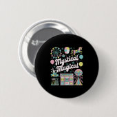 Mystischer Magischer Retro-Ästhetik-Weltraum-Gesch Button (Vorne & Hinten)