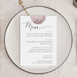 Mystischer Mond. Elegante zarte Hochzeit Menükarte<br><div class="desc">Elegantes zartes Skript Hochzeitsmenü mit Aquarellrot Rosa mystischen Vollmond. Geeignet zum Geburtstag,  Jubiläum und jedes andere Party. Bitte kontaktieren Sie mich,  wenn Sie weitere Informationen benötigen.</div>