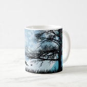 Mystischer Mond mit Kaninchen-Silhouette Kaffeetasse (VorderseiteRechts)