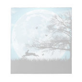 Mystischer Mond mit Kaninchen-Silhouette Notizblock (Vorderseite)