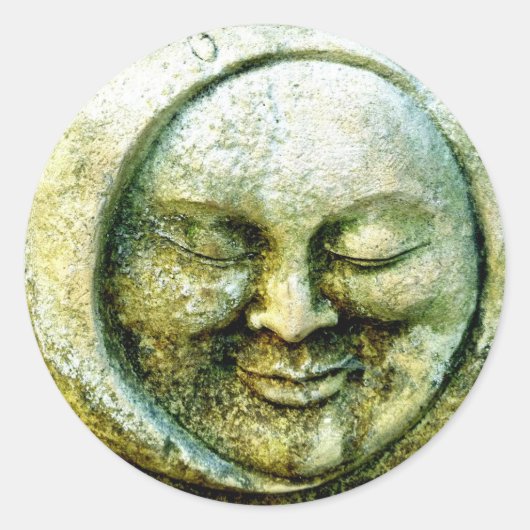 Mystischer Mond Runder Aufkleber (Vorderseite)
