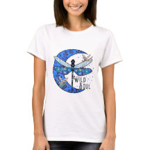 Mystischer Mond T-Shirt für Frauen
