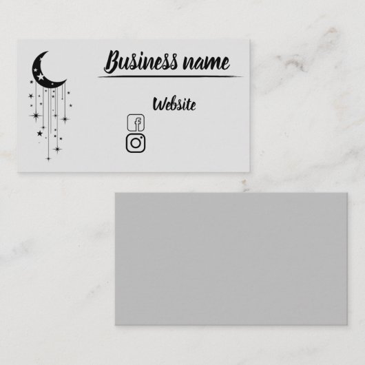 Mystischer Mond Visitenkarte (Vorne/Hinten)