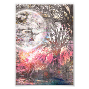 Mystischer Mondbaum Fotodruck